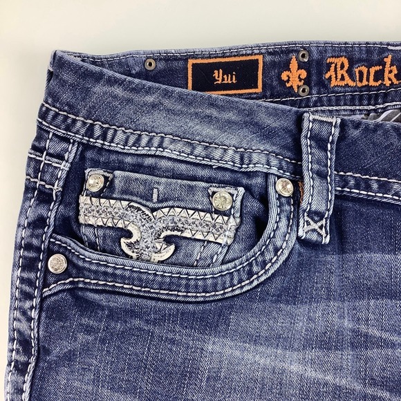 Rock Revival Yui Boot Embroidered Rhinestones Size 34 - Picture 6 of 13